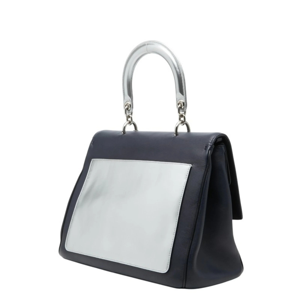 CHRISTIAN DIOR Blue Leather Shoulder Bag - Picture 2 of 14